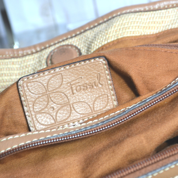 Fossil Woven Rattan Patchwork Purse - Picture 7 of 7